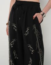 boncuk işlemeli pantolon siyah 2