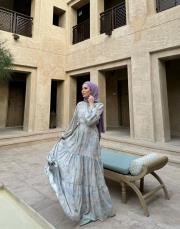 pastel elbise su yeşili