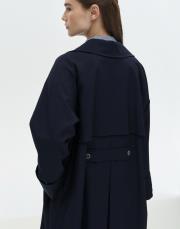 üçgen manşetli trençkot lacivert 2