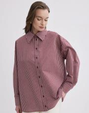 belle çizgili gömlek sarı bordo