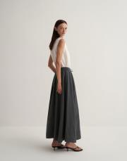 keten pervaz detaylı etek antrasit 2