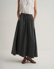 keten pervaz detaylı etek antrasit 3