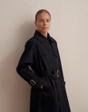 klasik koton trençkot lacivert 4