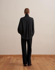 dökümlü palazzo pantolon siyah 4