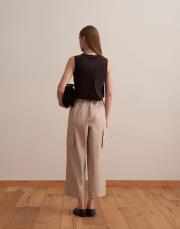 kargo cepli bol pantolon bej 3