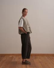 paçası ayarlanabilir ipeksi pantolon haki 2