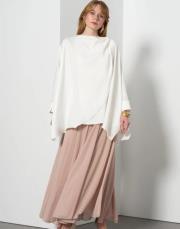 elina ipek asimetrik gömlek ekru 2