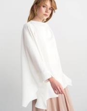 elina ipek asimetrik gömlek ekru 4