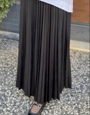 deri pileli etek siyah 2