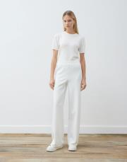 asel scuba bol pantolon beyaz