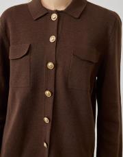 celine çelik örme triko hırka kahve 2