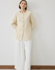 selen dokulu triko hırka ekru 2