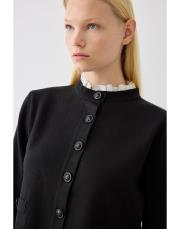 meva gömlek yaka triko hırka siyah 2