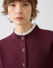 meva gömlek yaka triko hırka bordo 2