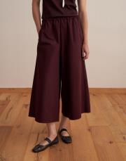 pamuk bol kesim pantolon bordo 4