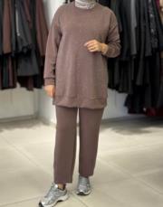 taşlı modal takım vizon