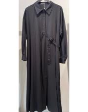 gömlek elbise siyah