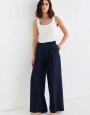 palazzo geniş paça pantolon lacivert