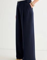 palazzo geniş paça pantolon lacivert 4