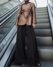 palazzo geniş paça pantolon siyah 2