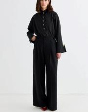 palazzo geniş paça pantolon siyah 4