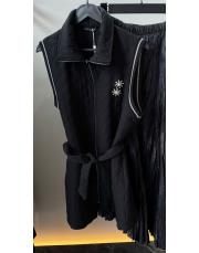 kapitone yelek siyah