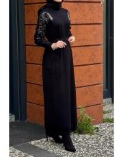 triko elbise siyah 3