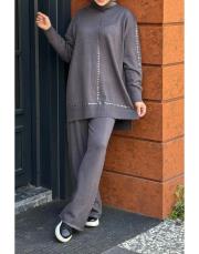 zımbalı takım gri