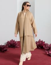 zımbalı hırka camel