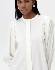 balon kol pileli gömlek ekru 4