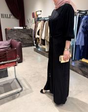 jakarlı elbise siyah 3