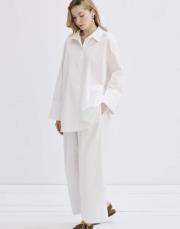 madelin manşetli gömlek ekru 2