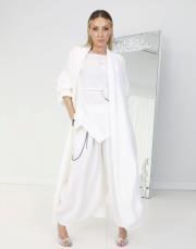 kimono şalvarlı takım beyaz