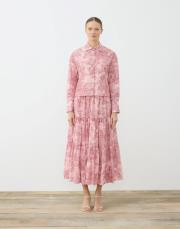 lady desenli vual etekli takım pembe