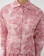 lady desenli vual etekli takım pembe 2