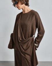 şal detaylı tunik kahve 2