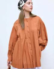 henry vual nervürlü gömlek kiremit