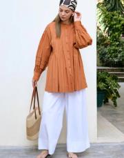 henry vual nervürlü gömlek kiremit 4