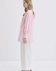 henry vual nervürlü gömlek pembe 3