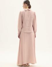 elvira keten etekli takım pembe 3