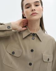 cepli crop gömlek haki 3