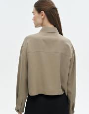 cepli crop gömlek haki 4