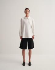 fermuarlı sweatshirt ekru