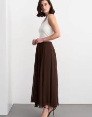 parçalı uzun etek kahve 3