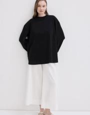 vanille pamuk bluz siyah 4