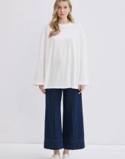 vanille pamuk bluz ekru 2