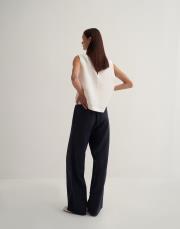 pervaz detaylı palazlı pantolon lacivert 3