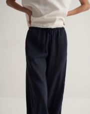 pervaz detaylı palazlı pantolon lacivert 4