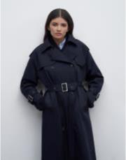 klasik koton trençkot lacivert 3