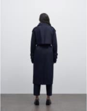 klasik koton trençkot lacivert 4